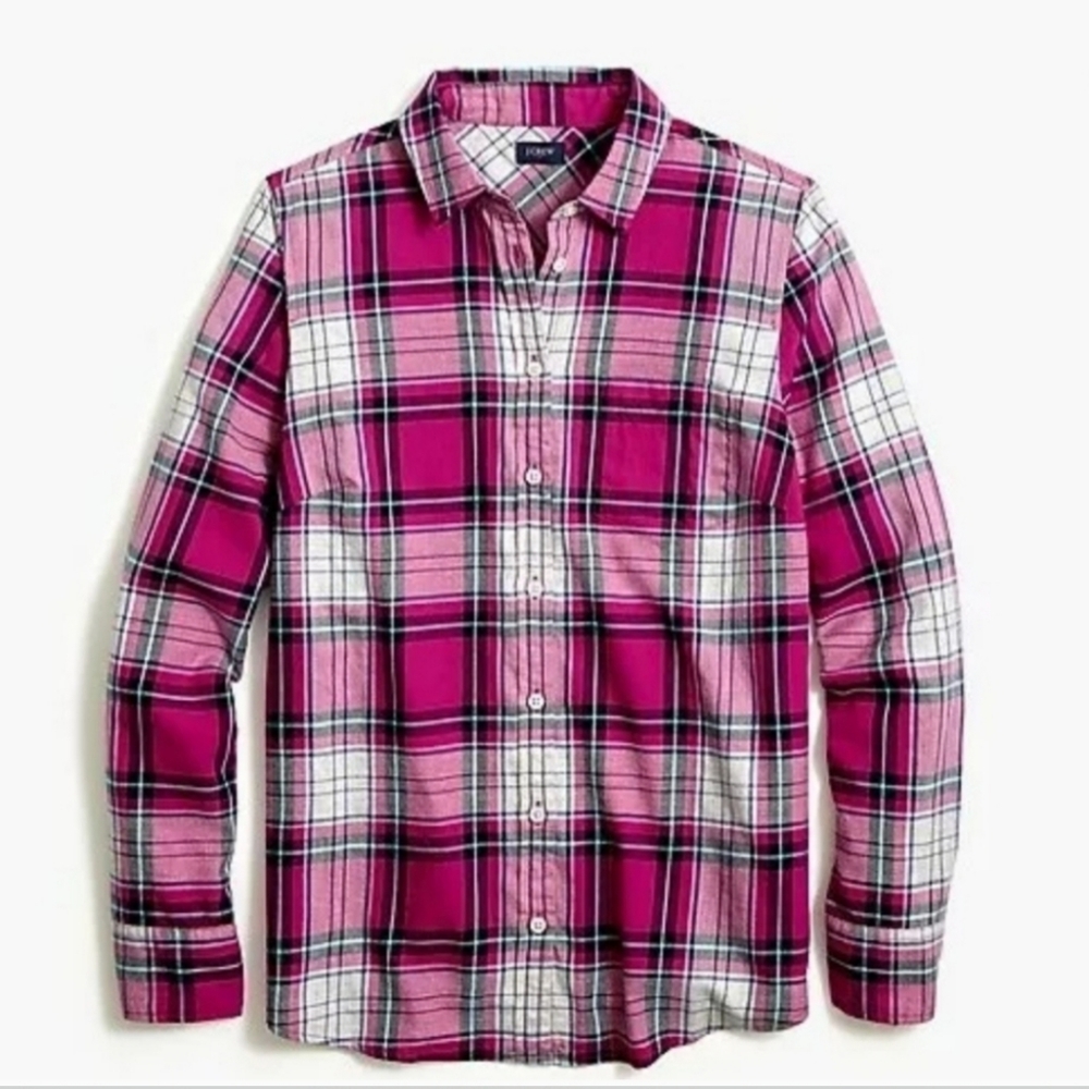 J Crew Factory Pink Flannel